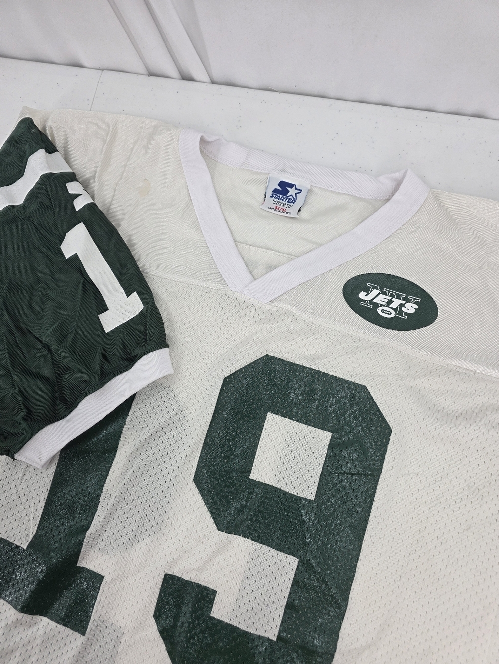 Vintage Starter New York Jets Keyshawn Johnson #19 NFL Jersey Size 52/XL White.